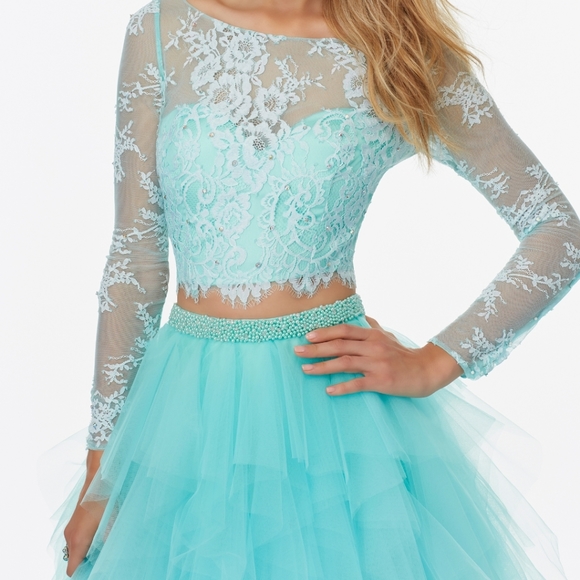 Mori Lee two piece prom dress - Picture 2 of 4